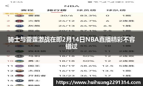 骑士与雷霆激战在即2月14日NBA直播精彩不容错过